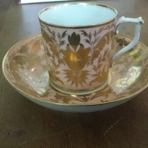 Early Crown Derby Coffee Can/Saucer